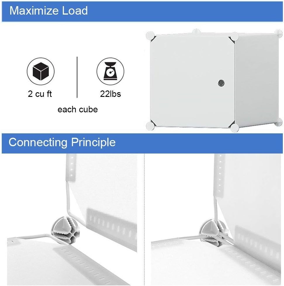 White 25 Cubes Dresser M694639