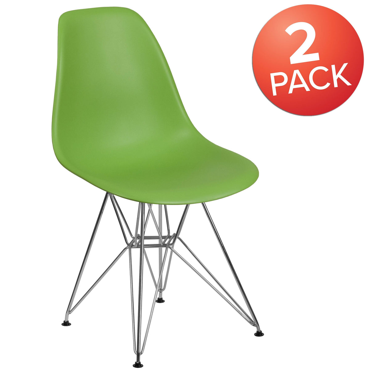 Blue Plastic Chair with Chrome Base Y54613