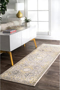 2x10 Runner Rug Gold/Off-White I28282