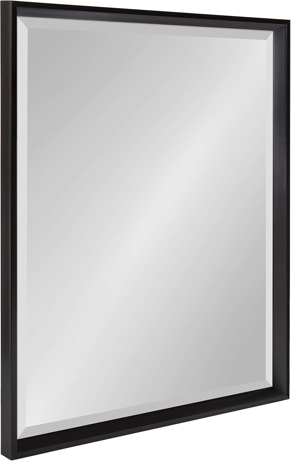 Black Framed Beveled Wall Mirror W6077