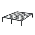 18 Inch Tall Heavy Duty Steel Slat Bed Frame Full Black G870334