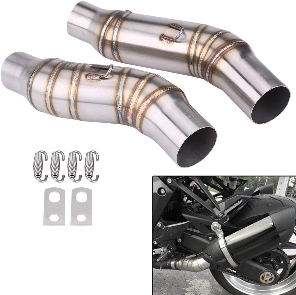 1 Pair 51mm Motorcycle Exhaust Mid-Pipe Link Pipe P170649