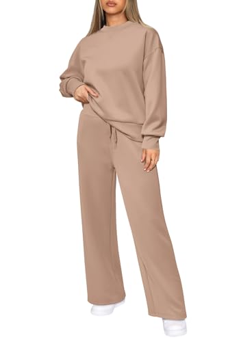 2 Piece Long Sleeve Pullover Tops And Long Pants Lounge Sets O563640