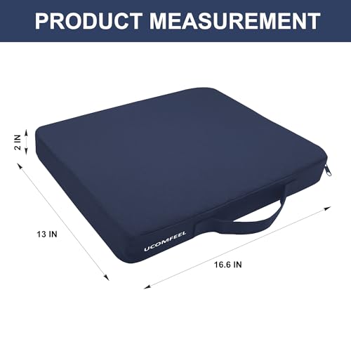 2 Inches Thick Waterproof Oxford Fabric Stadium Seat Cushions Set of 2 (Black) Z626
