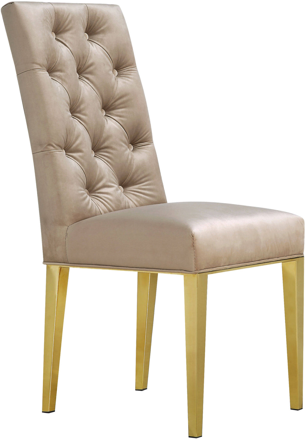 Beige Velvet Dining Chair Set of 2 A632739