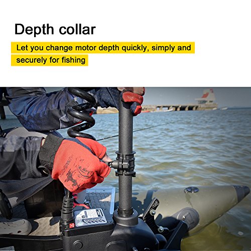 Black 12V 55LBS 48inch Bow Mount Trolling Motor with Remote Control C3999