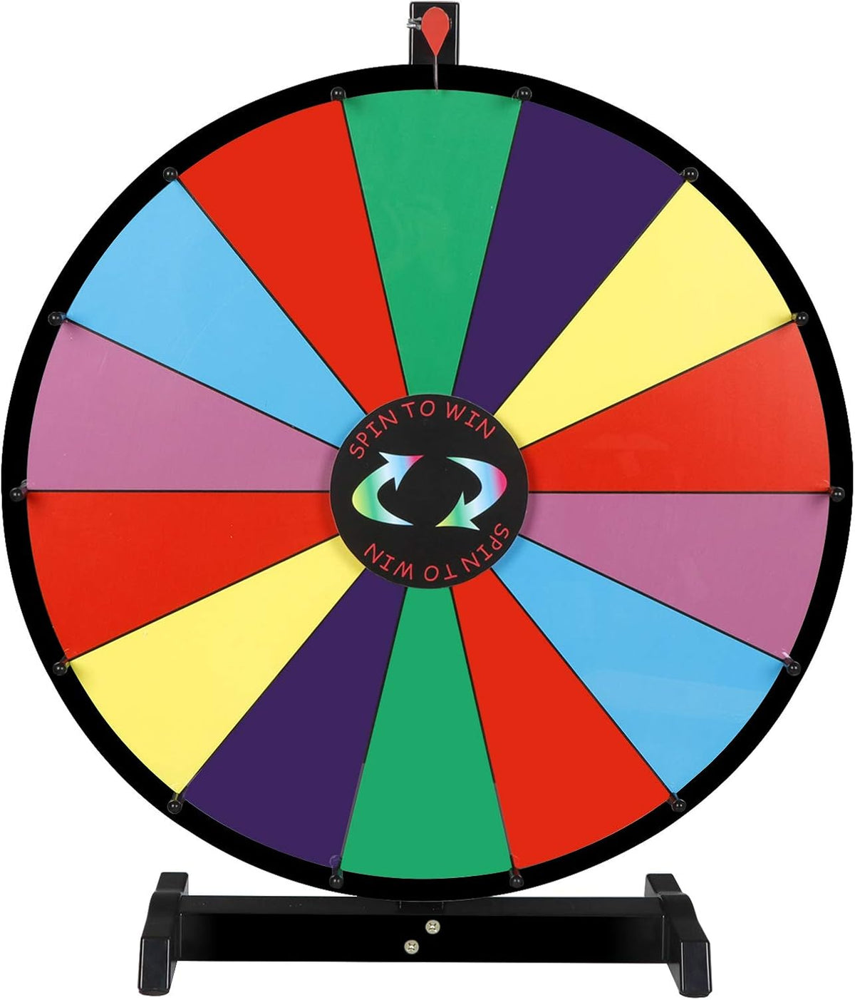 14 Slots Color Customized Spinning Prize Wheel with Dry Erase Marker Pen I87179