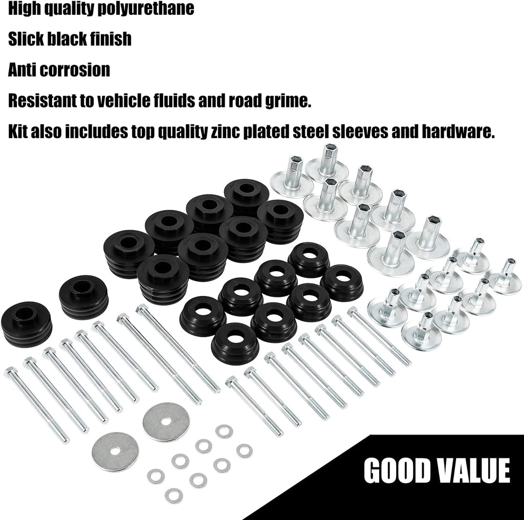 Ford Body Mount Bushing Kit with Steel Sleeves & Hardware C609017