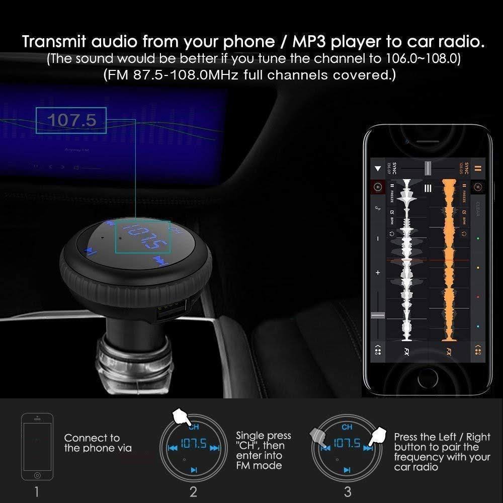 Bluetooth FM Transmitter Car Kit E384