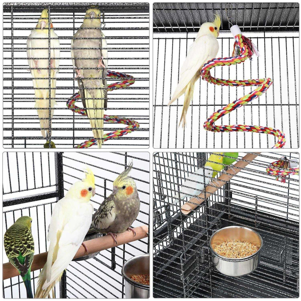 Wrought Iron Rolling Large Parrot Bird Cage I399