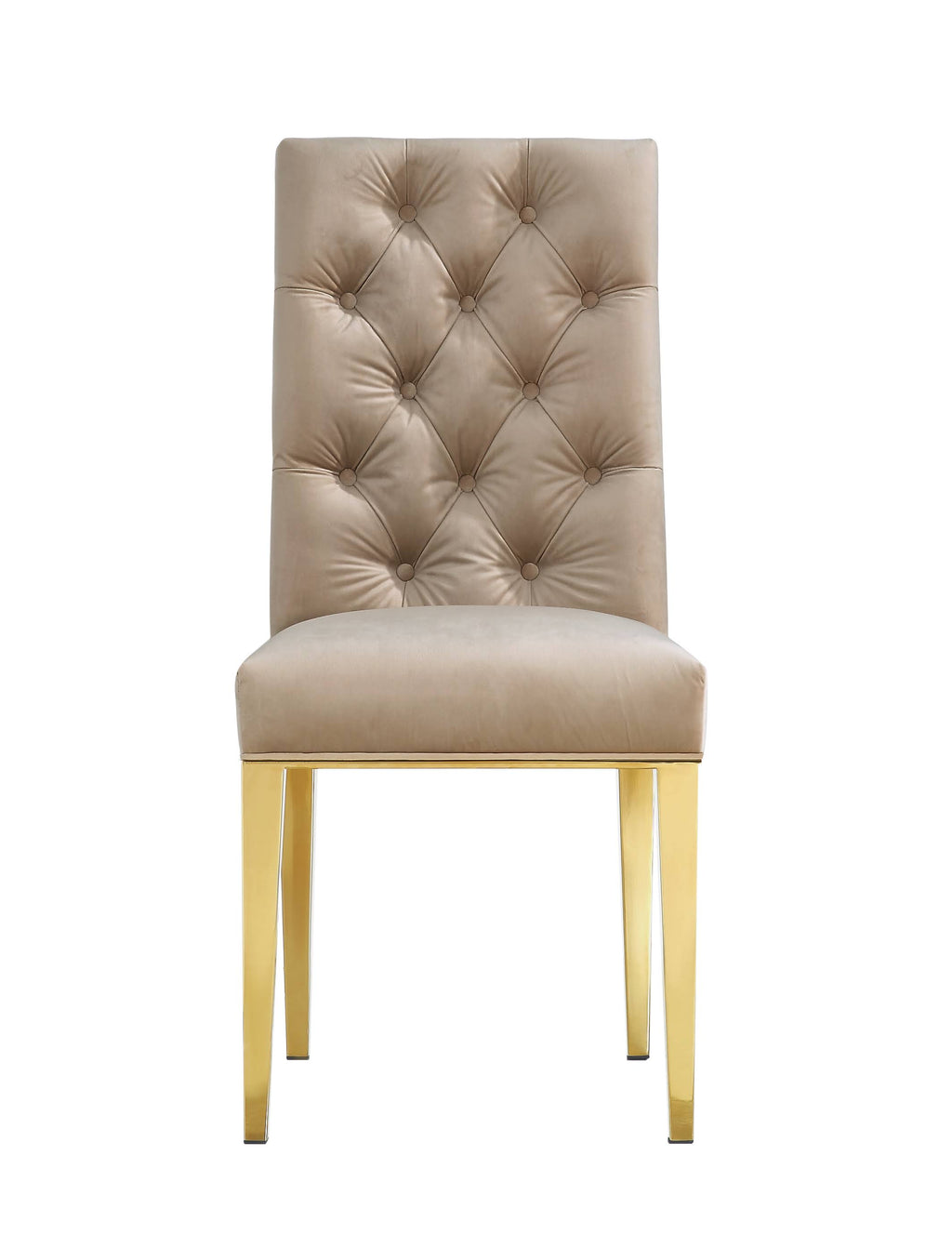 Beige Velvet Dining Chair Set of 2 A632739