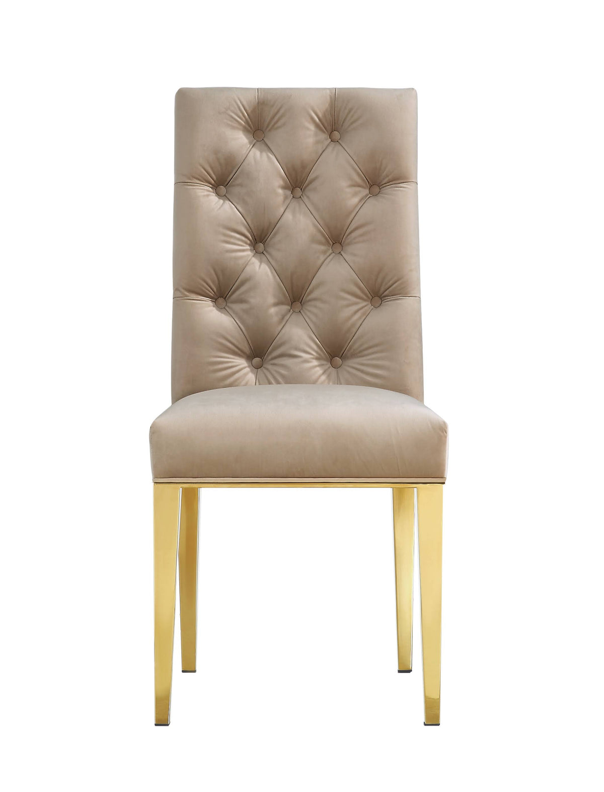 Beige Velvet Dining Chair Set of 2 A632739
