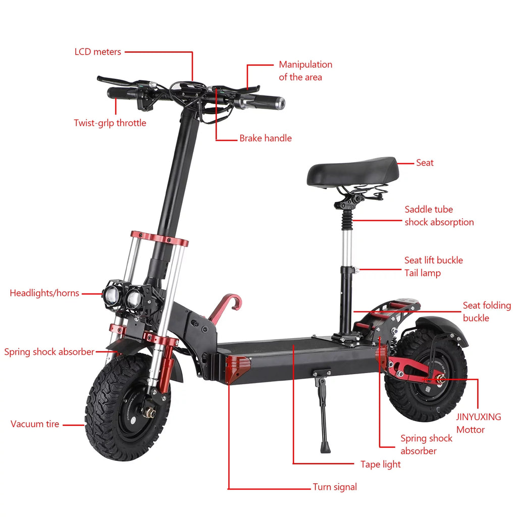 2000W 21ah off-road alloy electric scooter with 12" tires Q21301
