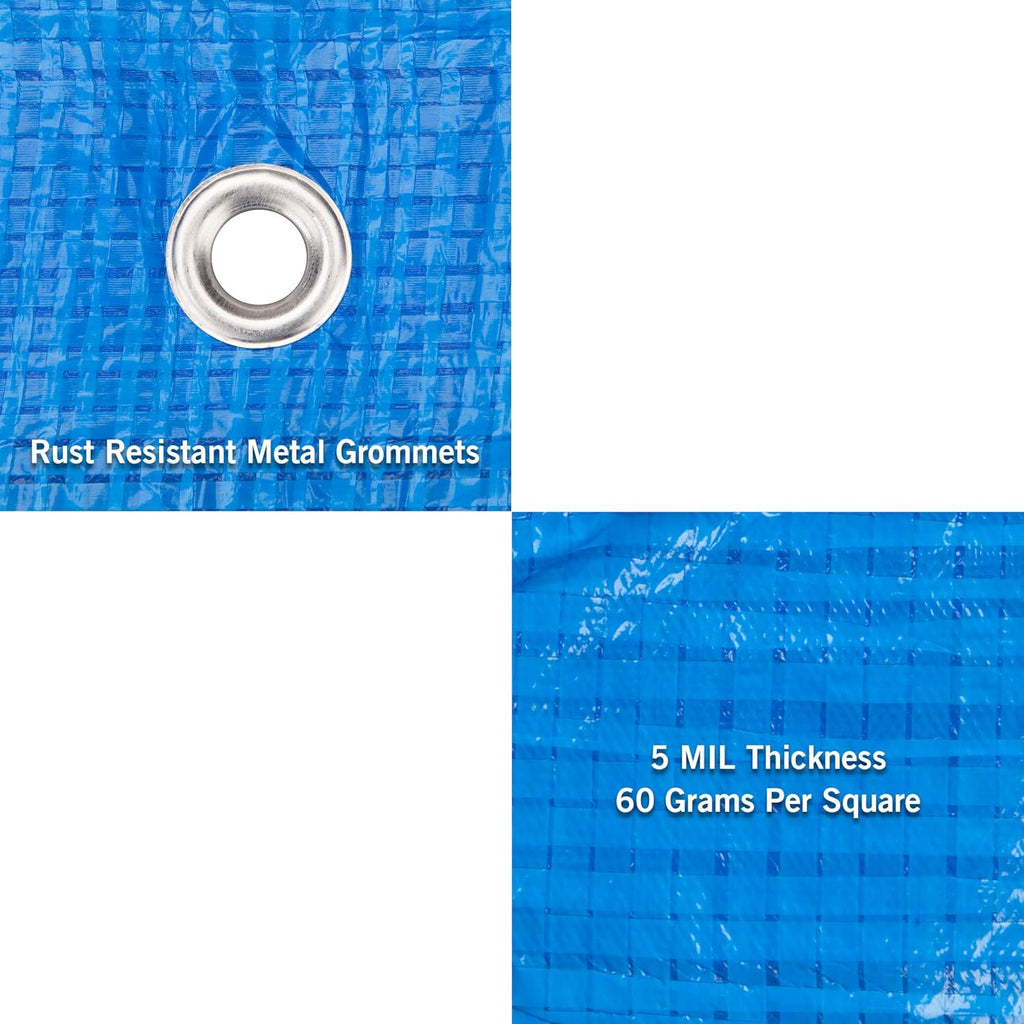 Blue 14 x 20 Feet Poly Tarp S91825