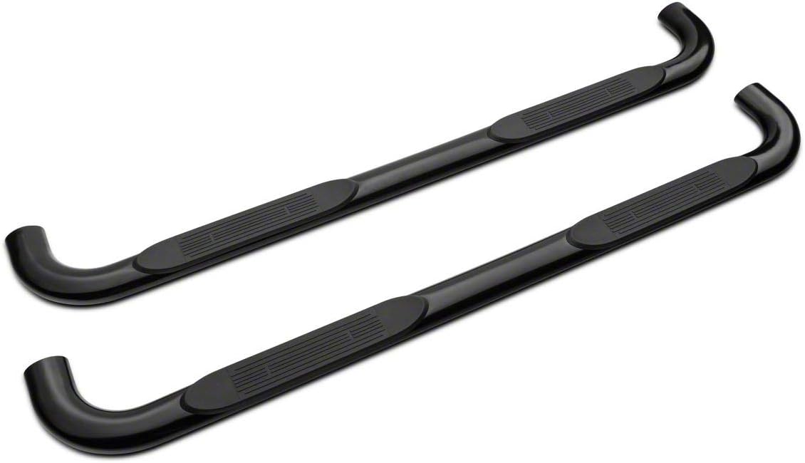 Black 4-Inch Oval Bent End Side Step Bars S4602