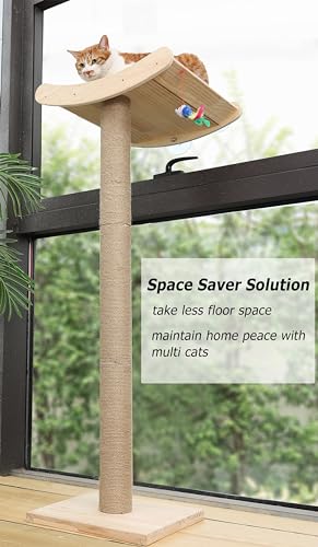 Cat Window Perch with Scratching Posts and Hammock Z205685