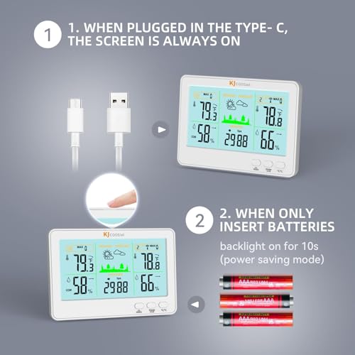 Black Wireless Thermometer Hygrometer Weather Station E55716