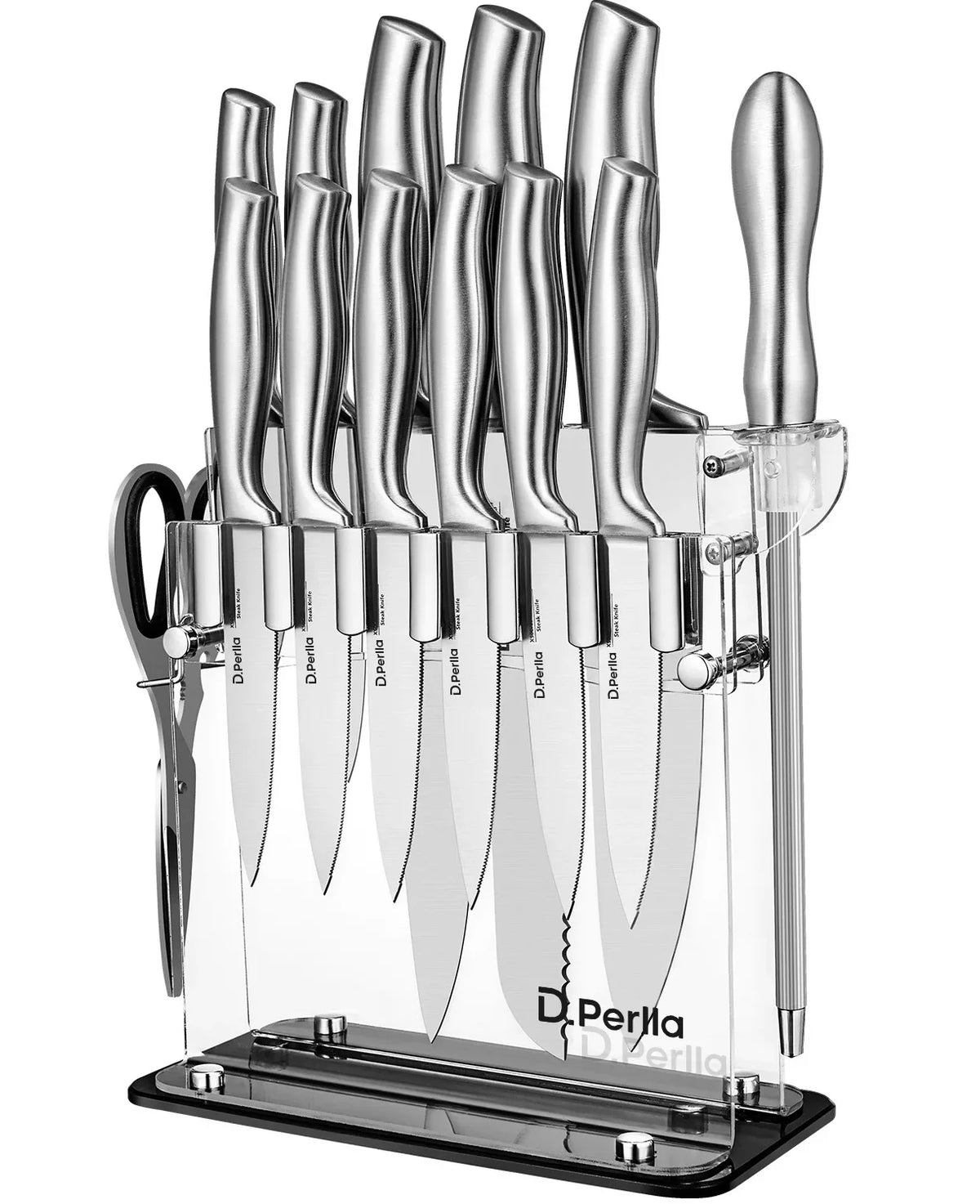 14 Piece High Carbon Stainless Steel Kitchen Knife Set with Acrylic Stand K40513