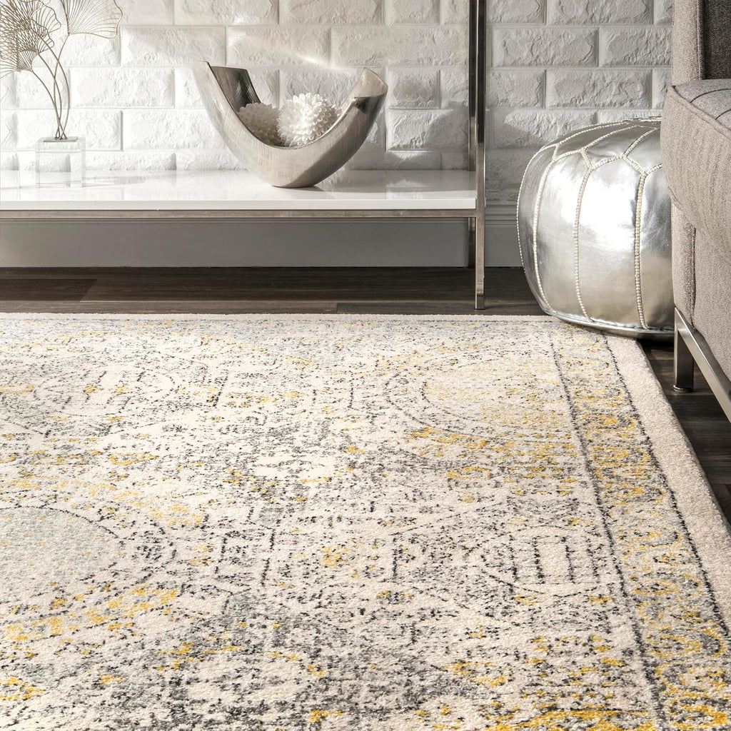 2x10 Runner Rug Gold/Off-White I28282