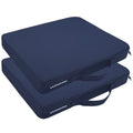 2 Inches Thick Waterproof Oxford Fabric Stadium Seat Cushions Set of 2 (Black) Z626