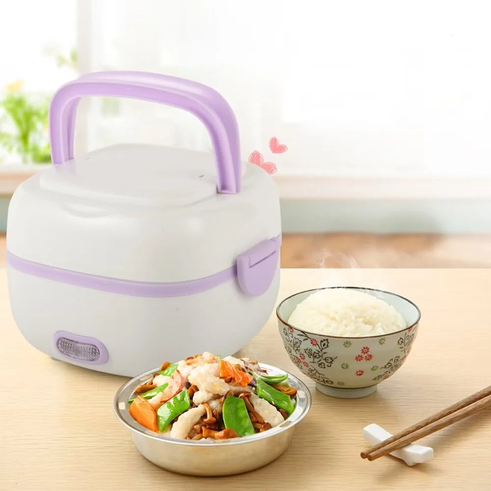 Portable Electric Lunch Box Food Heater 1L Stainless Steel Y8718