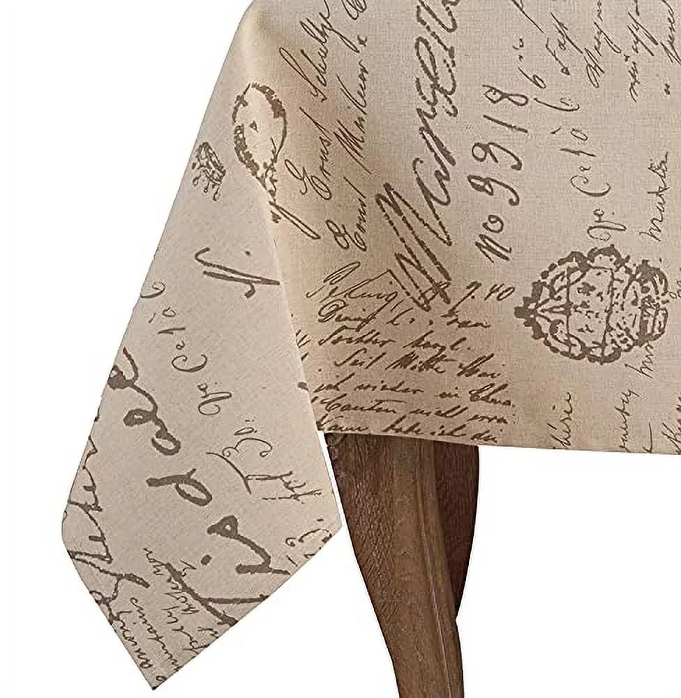 Old Fashioned Script Print Tablecloth U9295