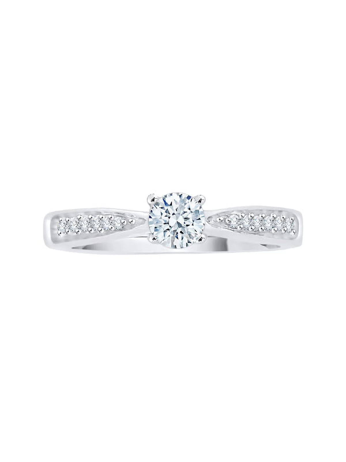 10K White Gold Diamond Engagement Ring W818