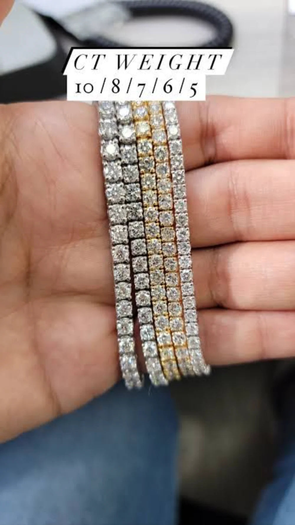 14K White Gold Plated Tennis Bracelet B492956