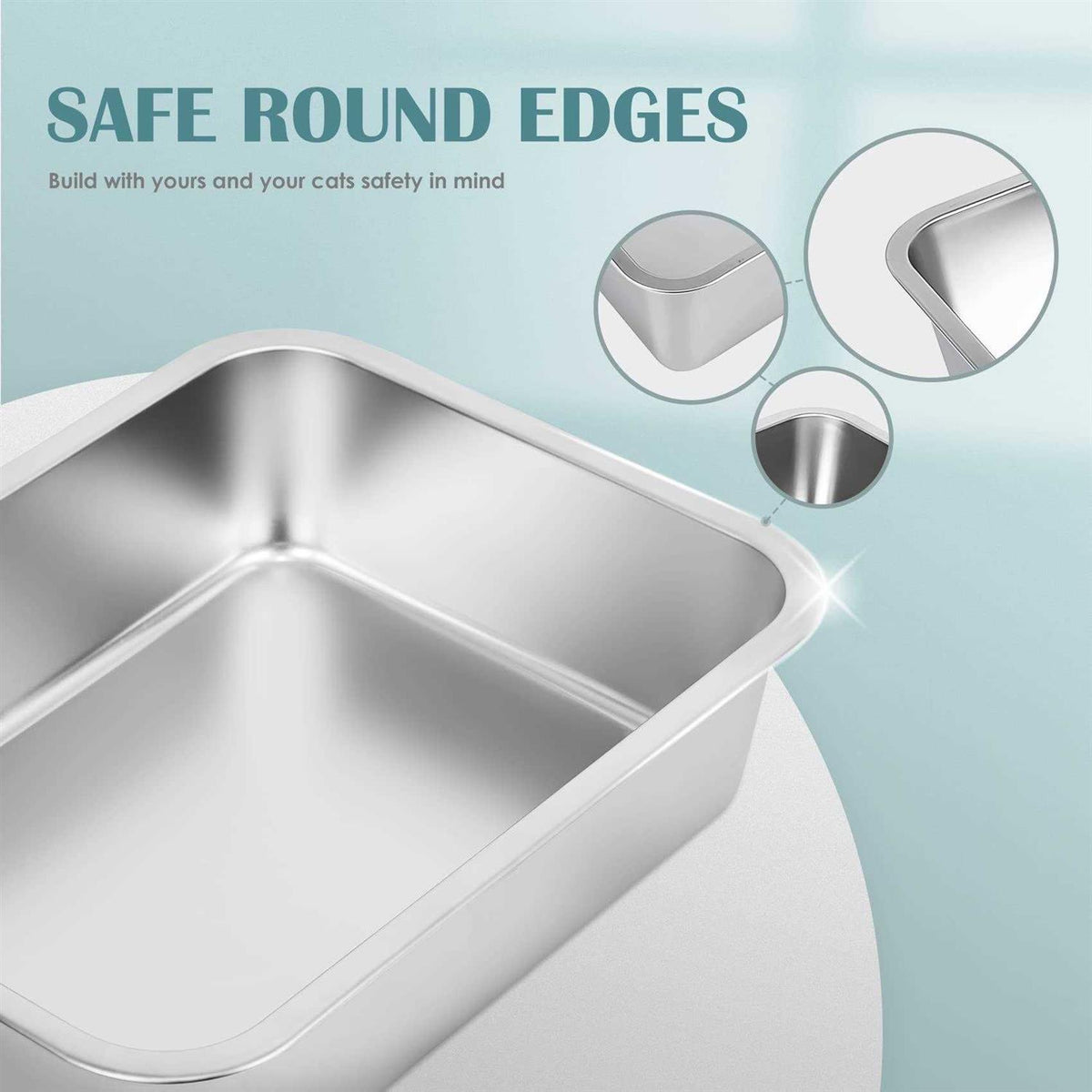 Stainless Steel Cat Litter Box J384