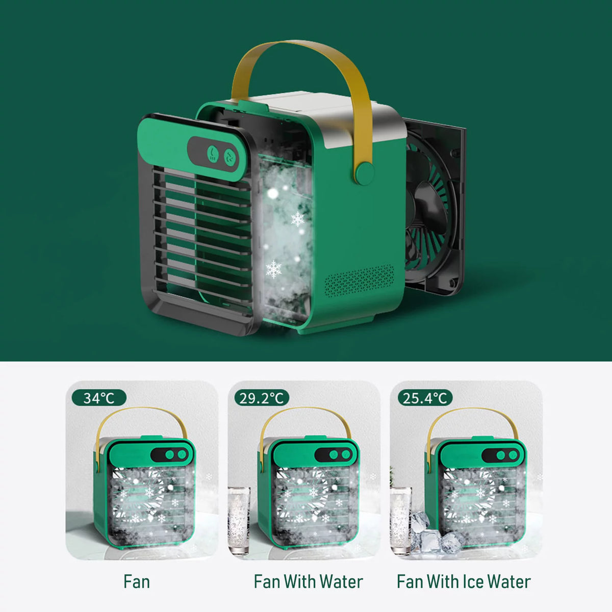 Air Conditioner Fan 180mL 3 Speeds USB Air Cooler Humidifier T475603
