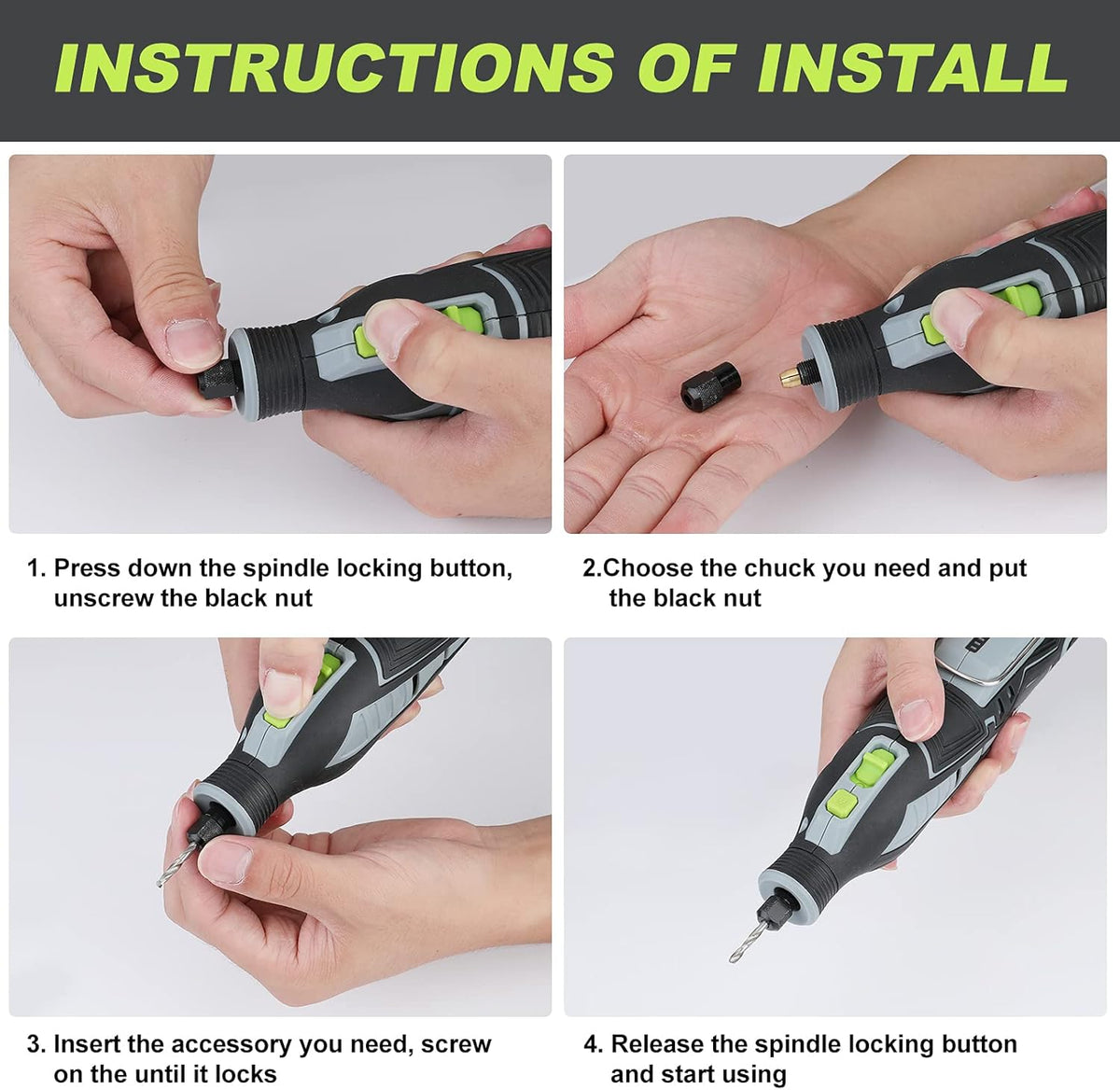 12V Cordless Rotary Tool Kit, 114 Accessories, Pack of 2 T9846