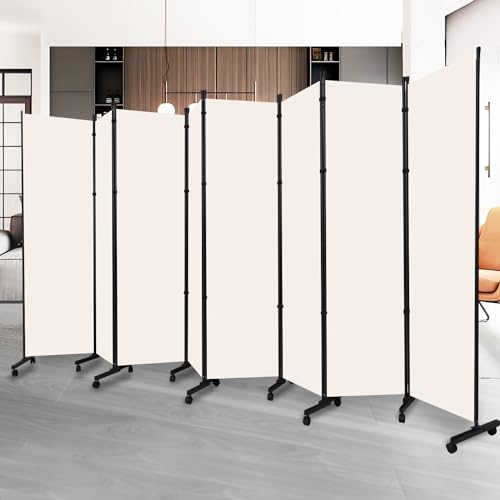 Folding Room Divider with Lockable Wheels F639