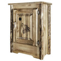 Accent Cabinet with Laser Engraved Wolf Design M159