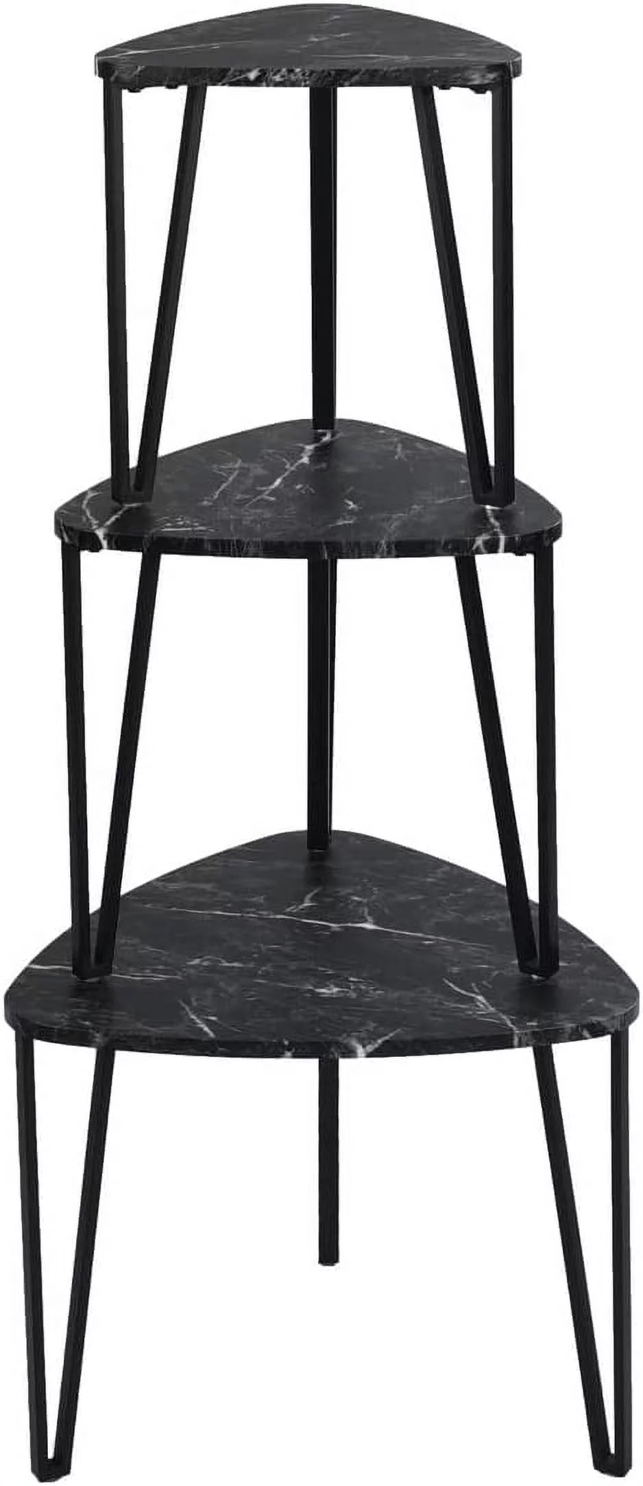 Nesting Coffee Tables Set of 3 Black K187