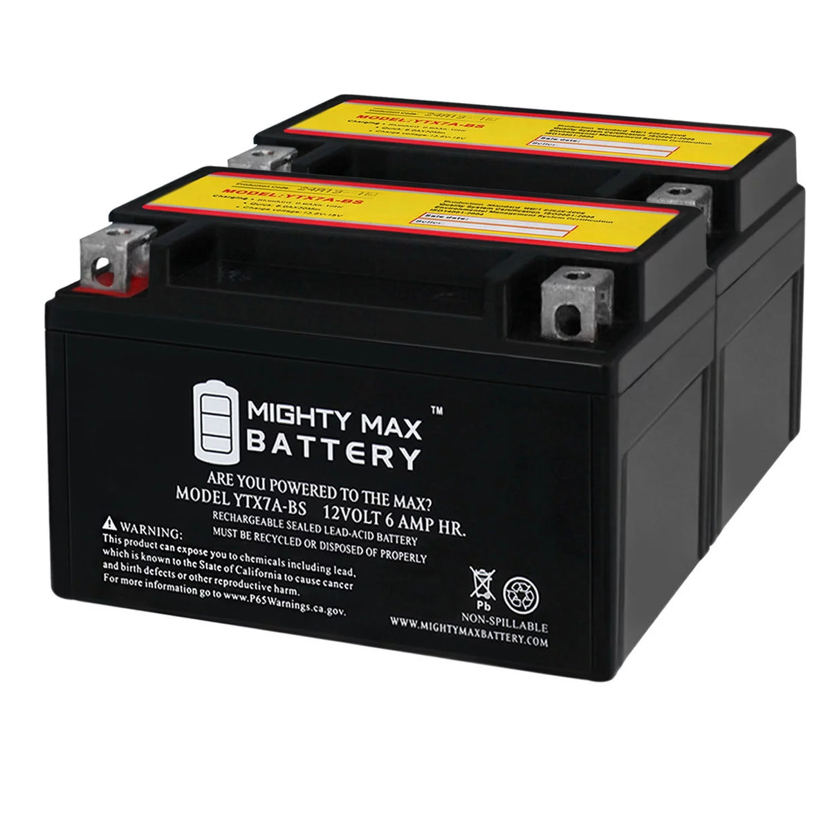 12 Volt 6 AH Rechargeable Maintenance Free SLA AGM Motorcycle Battery K1519
