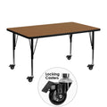 24''W x 48''L Rectangular Oak Thermal Laminate Activity Table F42909