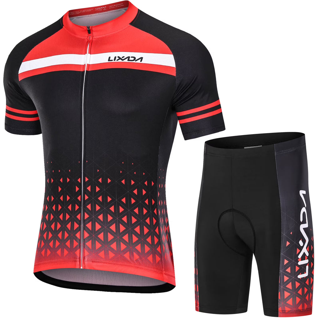 Men Cycling Jersey Set with Padded Shorts V145