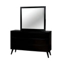 Black Solid Wood 6 Drawer Dresser and Mirror Set V421593