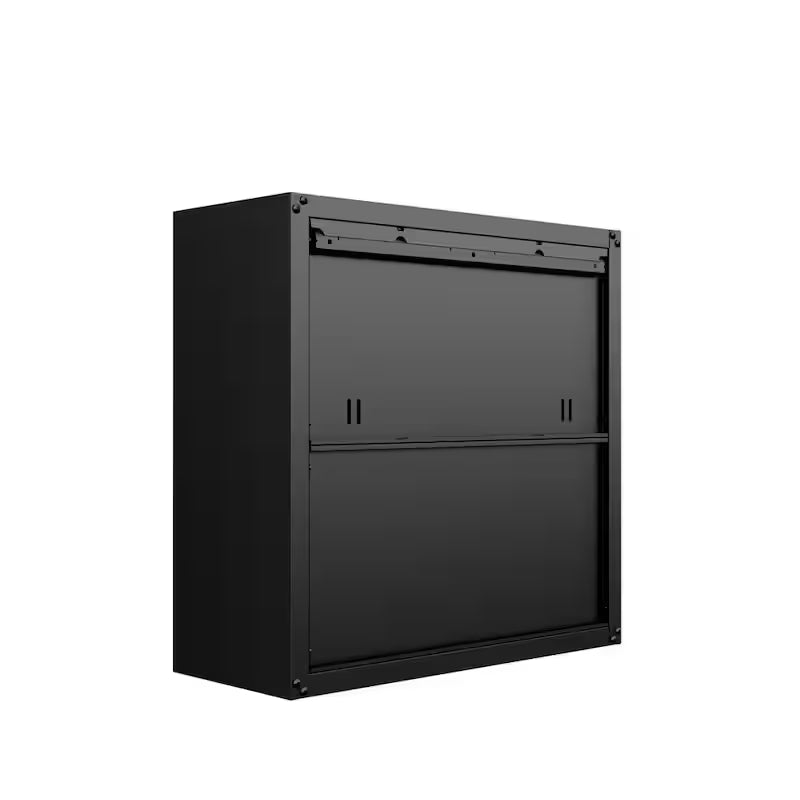 2-Shelf Wall Mount Metal Garage Cabinet in Charcoal Grey M3294