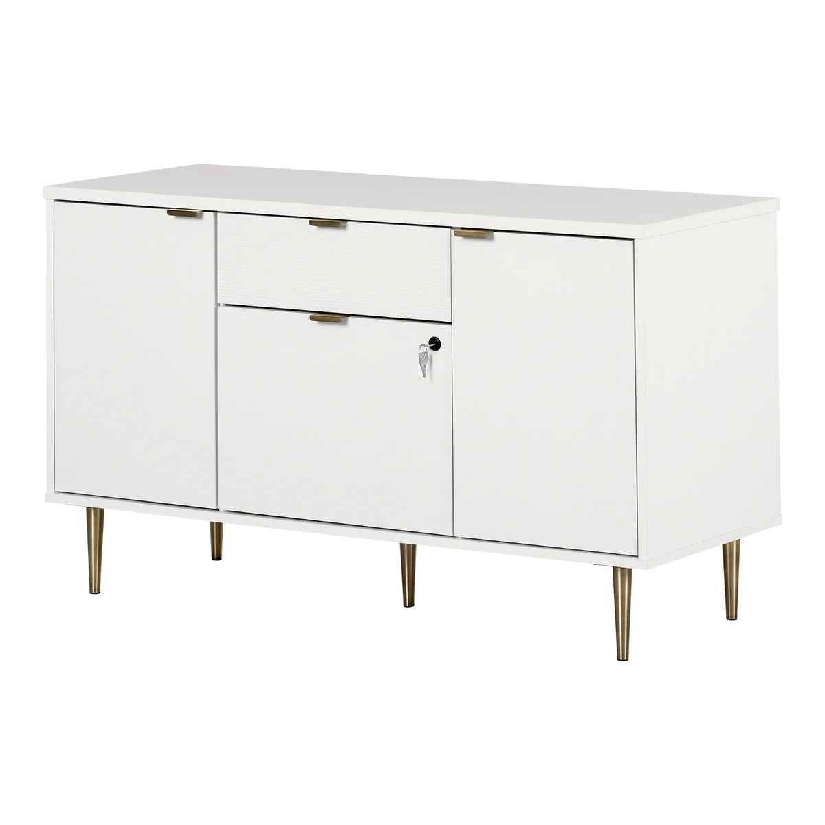 White Engineered Wood Desk F9277