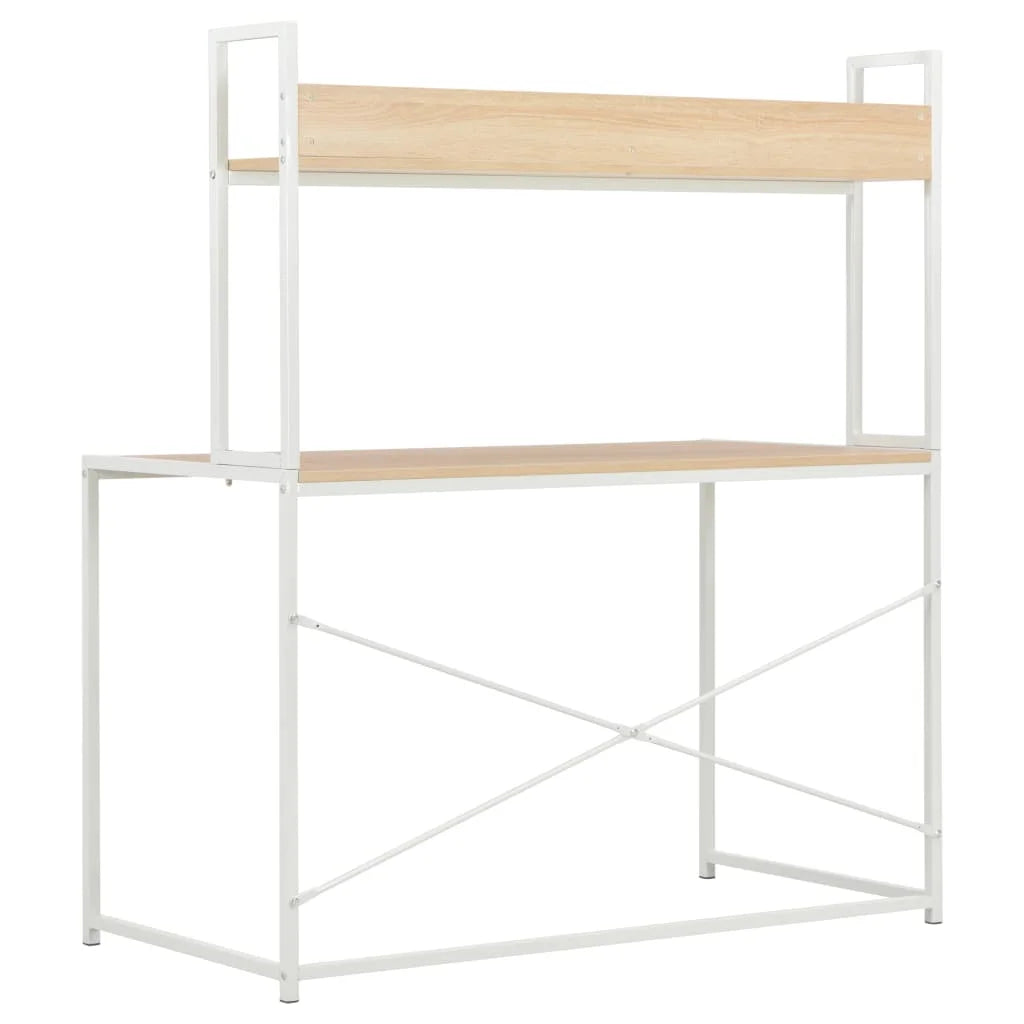 White and Oak Computer Desk K36911