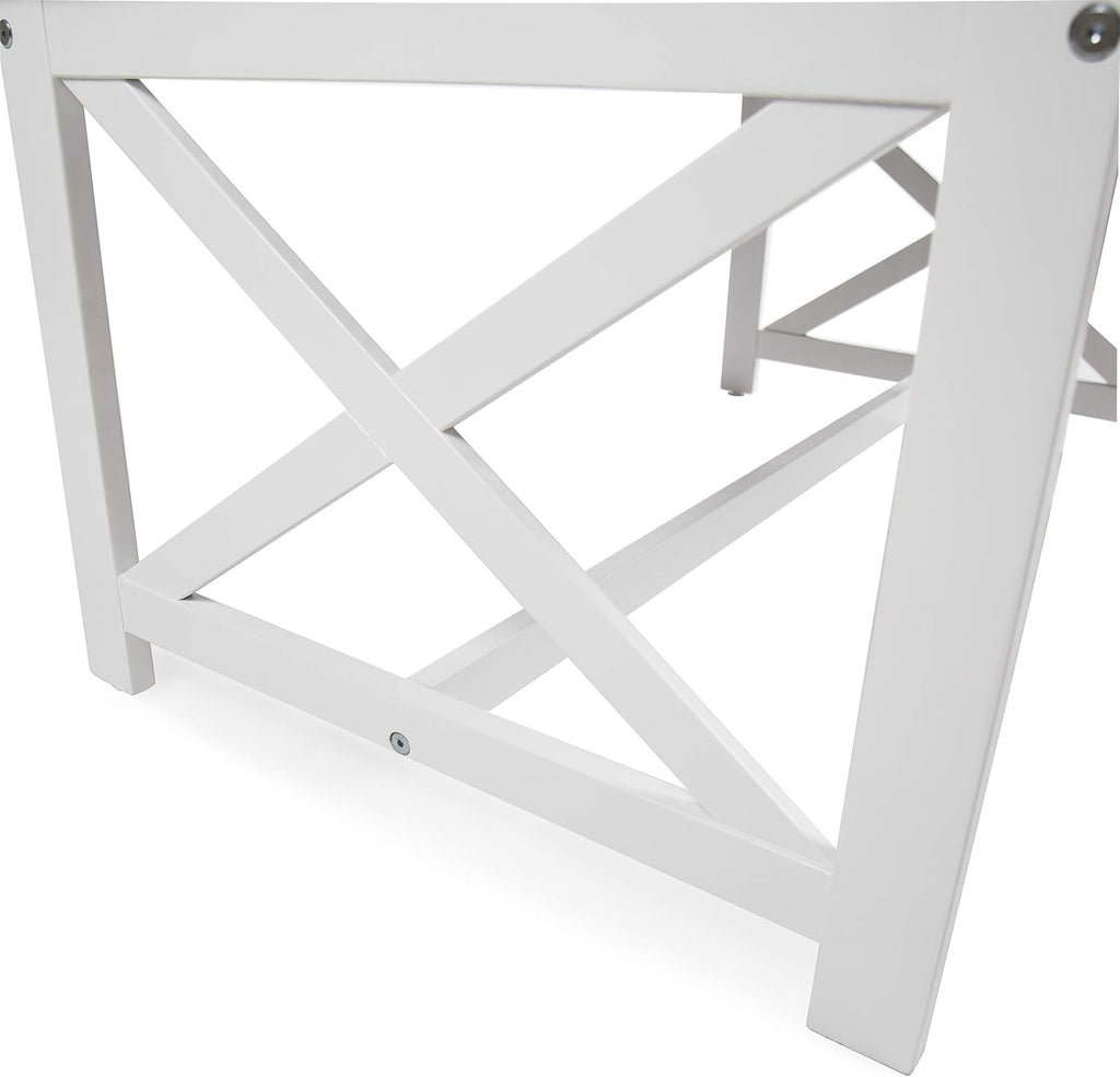 White Base / Dark Brown Top Acacia Wood Coffee Table B9704