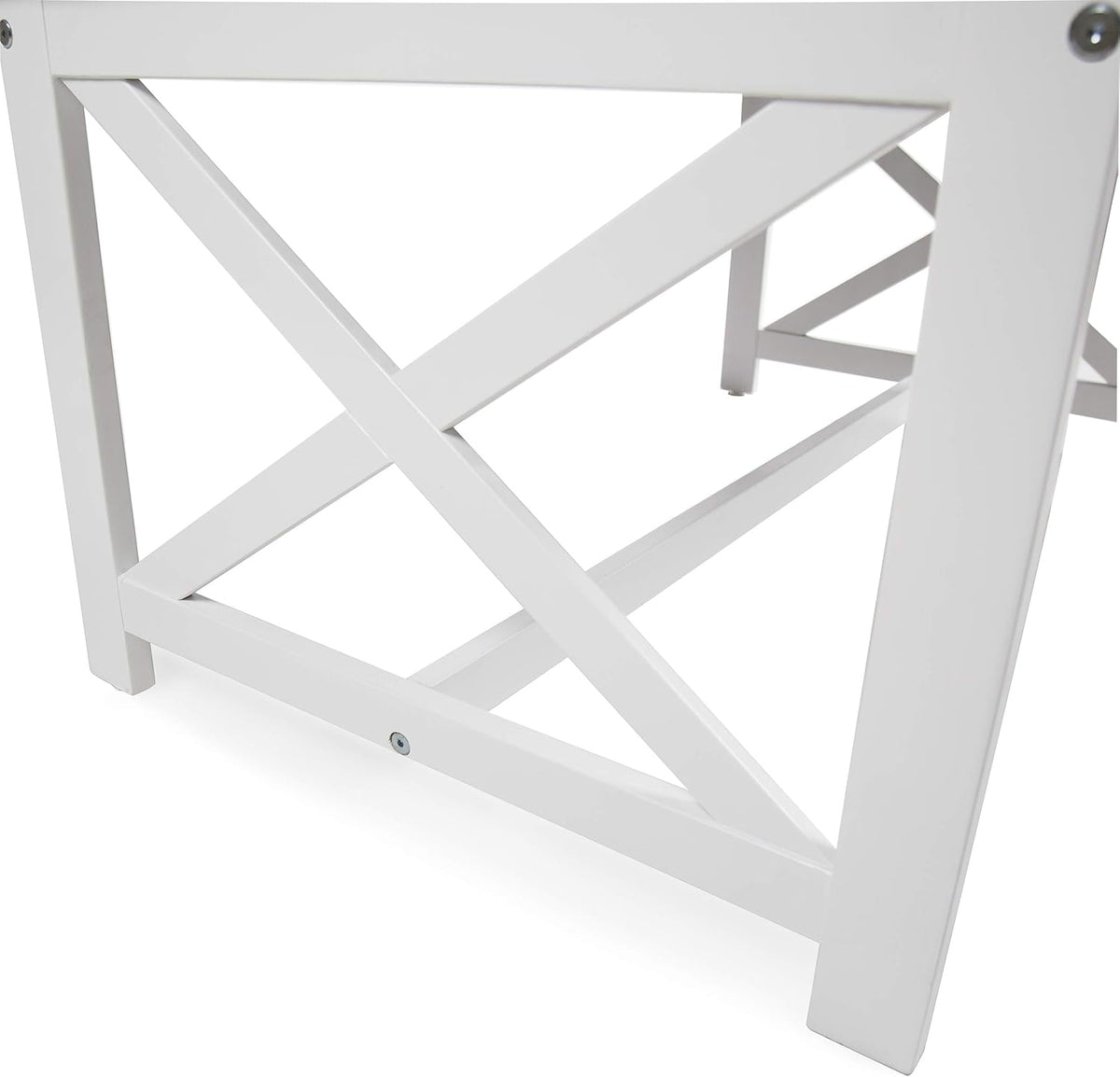White Base / Dark Brown Top Acacia Wood Coffee Table B9704