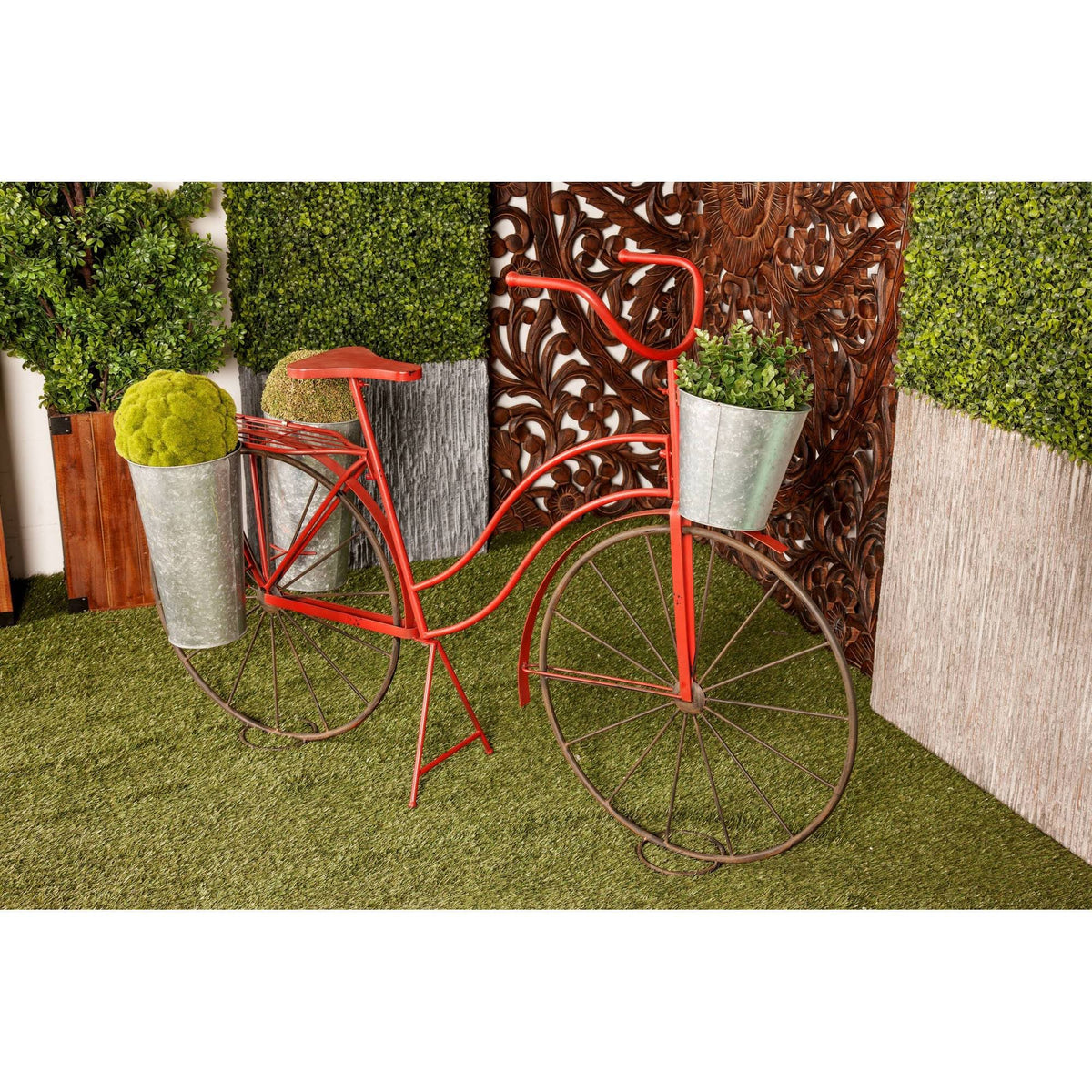 Vintage Red Bicycle Plant Stand L723381