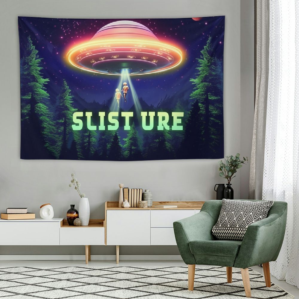 Funny UFO Tapestry Wall Hanging M919516