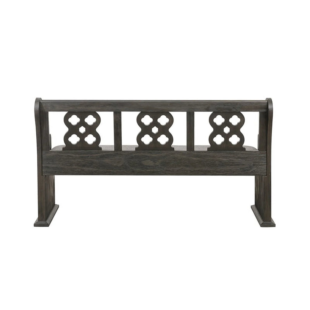 Traditional Wood Dining Room Bench with Back I9855