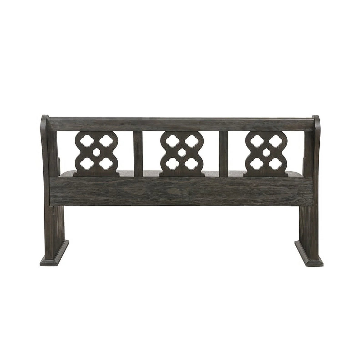 Traditional Wood Dining Room Bench with Back I9855
