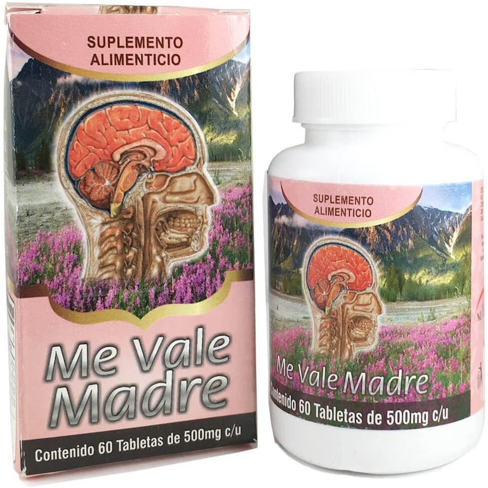 2 Cajas Me Vale Madre 60 Caps. Each Box Headache Migraine & Stress A286166