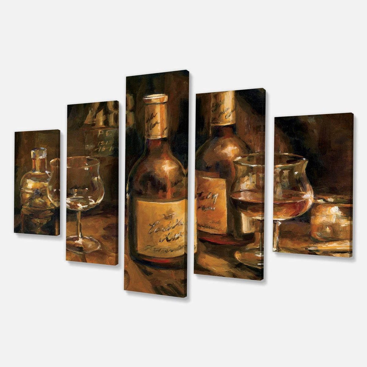 Vintage Wine Cellar Canvas - 60 in. Wide x 28 in. High - 5 Panels O75185