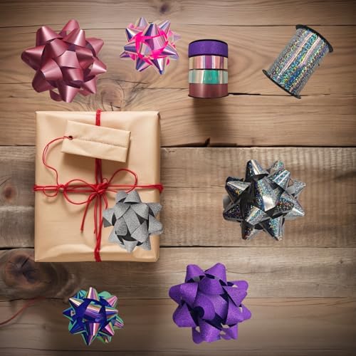 16 Gift Bows with 2 Rolls Curling Ribbons A4447